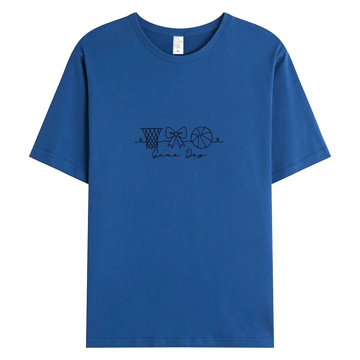 Summer Women T Shirts 100% Cotton Short Sleeve T-shirt 2026 New Game Day Graphic Tee Woman Tshirt Clothing Female Oversized Tops