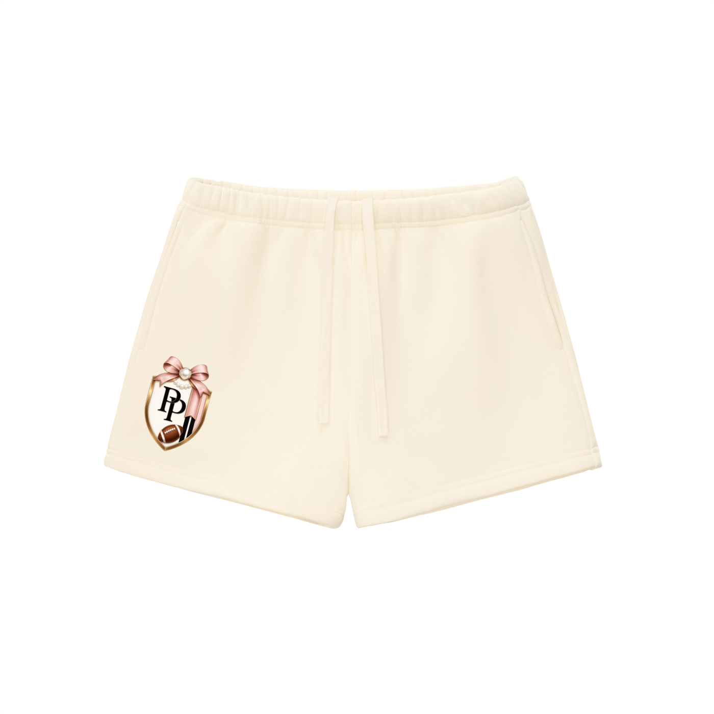 Preppy Pearl Essential Fleece Drawstring Sweatshorts