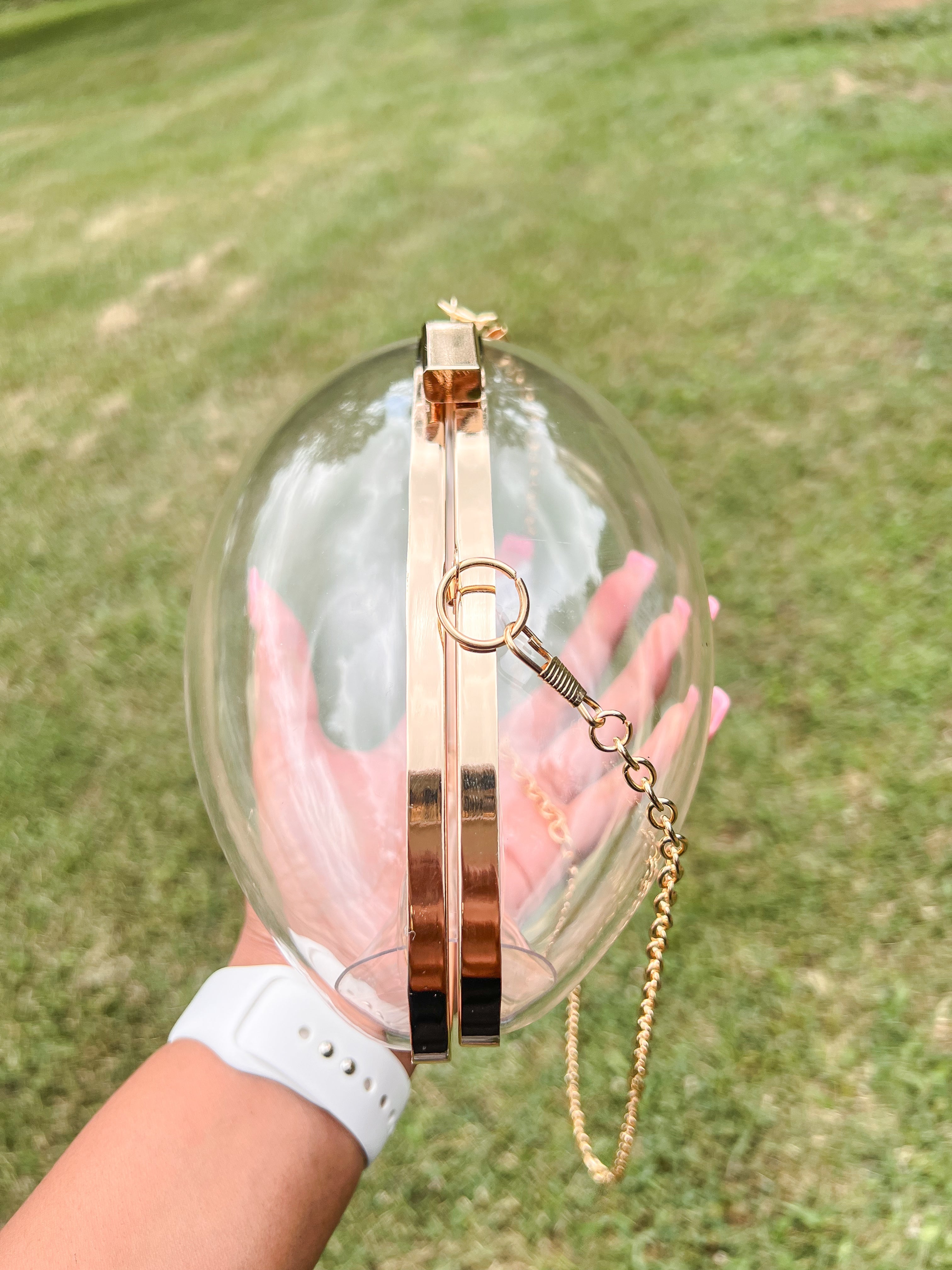 Clear Gameday Football Shaped Crossbody Bag (2 different styles)