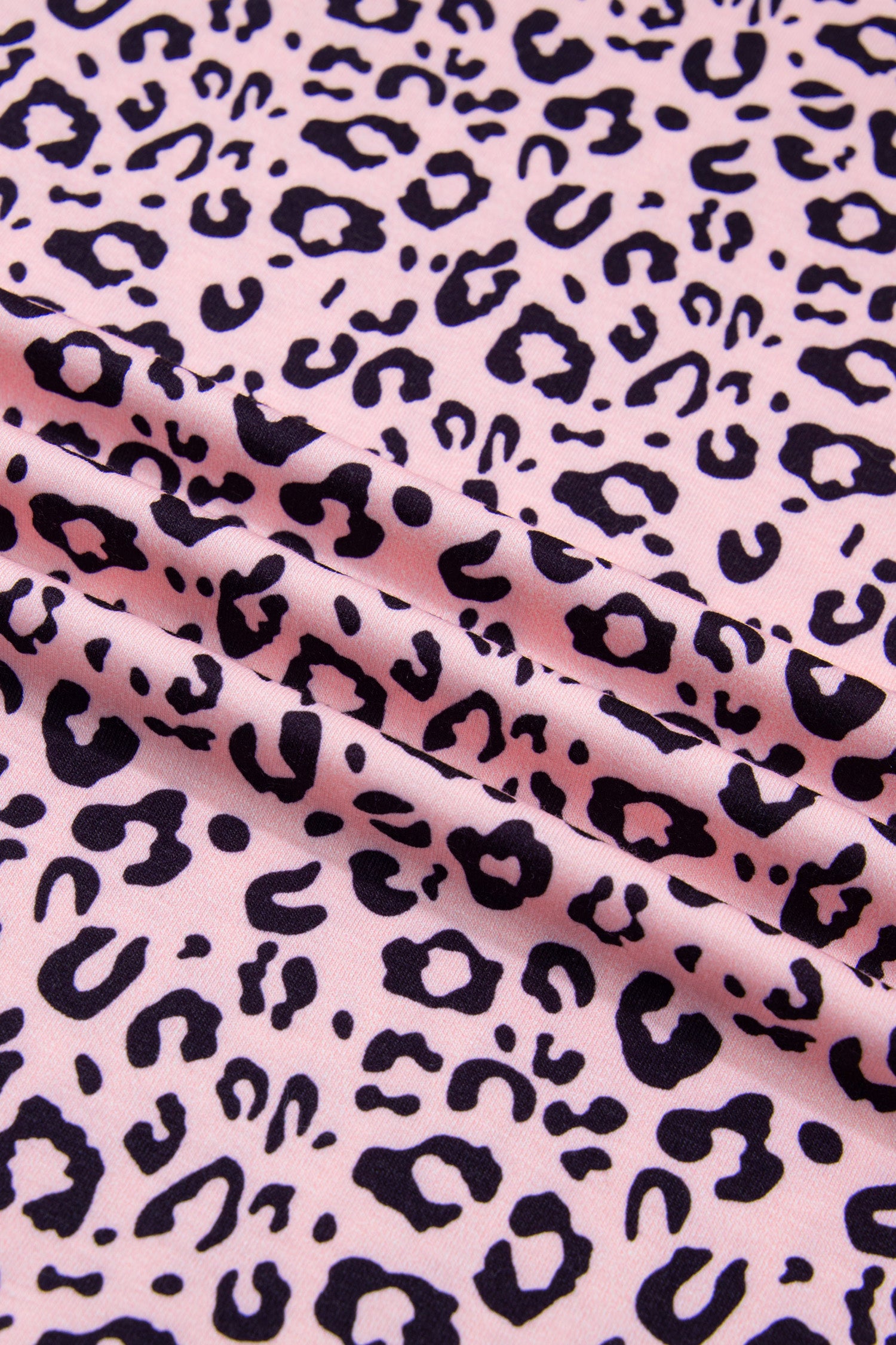 Pink Leopard Striped Contrast Patchwork Plus Size Tee