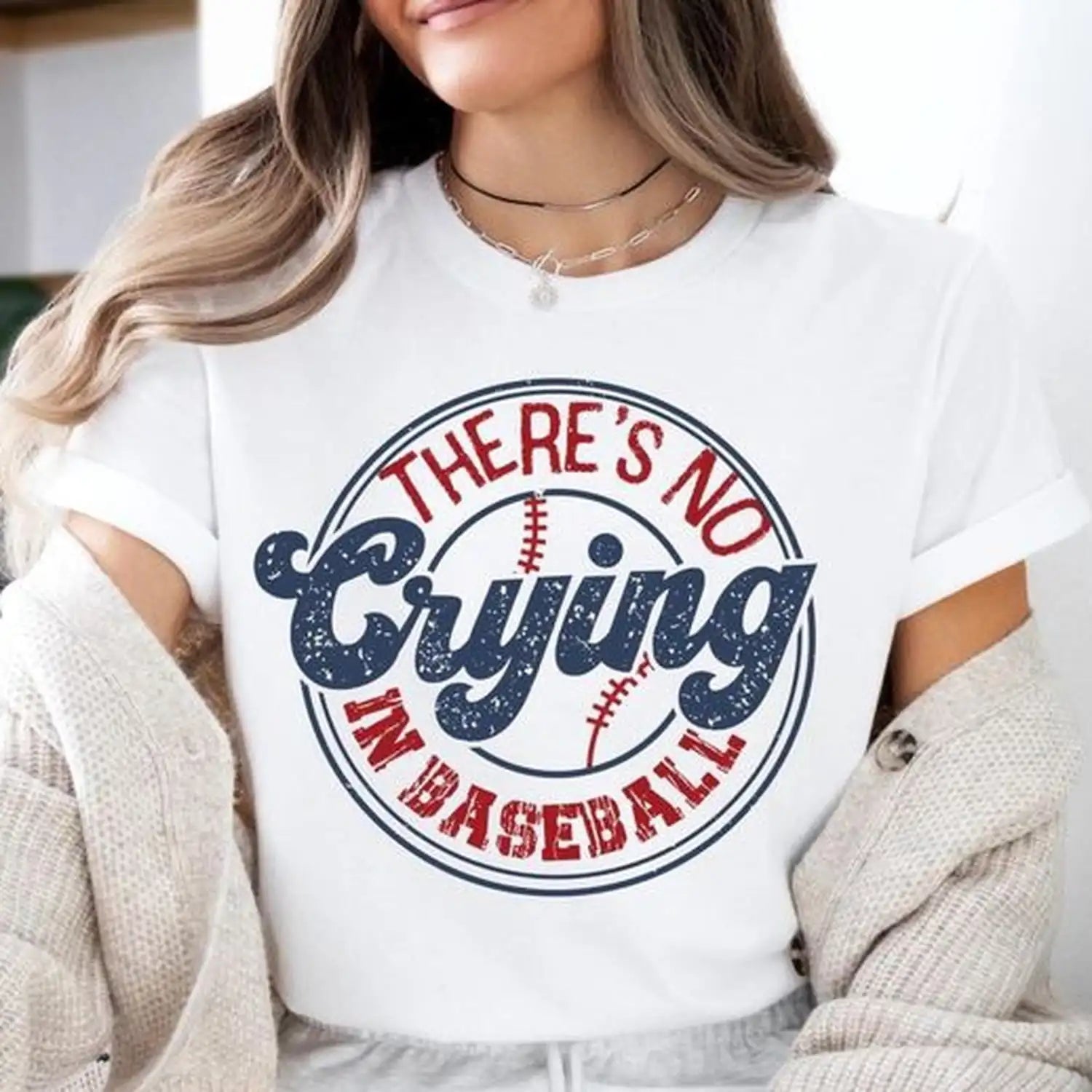 No Crying Allowed on the Baseball Field T-Shirt, Baseball Player Sportswear, Baseball Fan T-Shirt, Baseball Enthusiast Sweater, Game Day T-Shirt, Baseball Shirt
