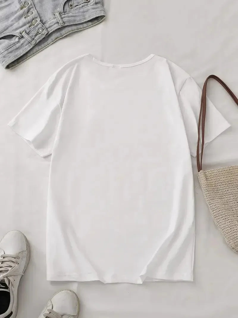 Baseball Mama Retro Stitch Graphic T-Shirt,Casual Loose Crew Neck Short Sleeve, Sports Mom Game Day Print, Soft Casual Daily Top