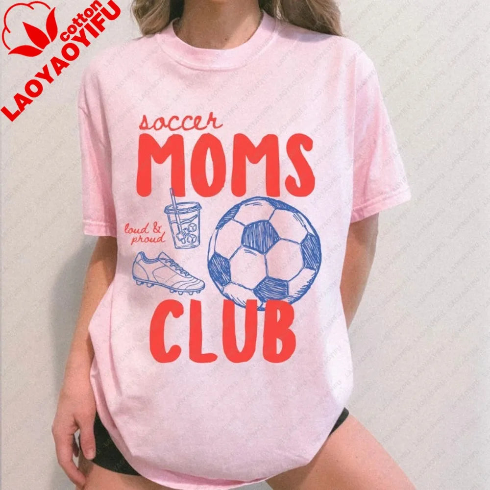 Soccer Moms Club T-Shir Game Day Doodle Soccer Tee Trendy Women's Soccer Shirt Sports Mom Clothes