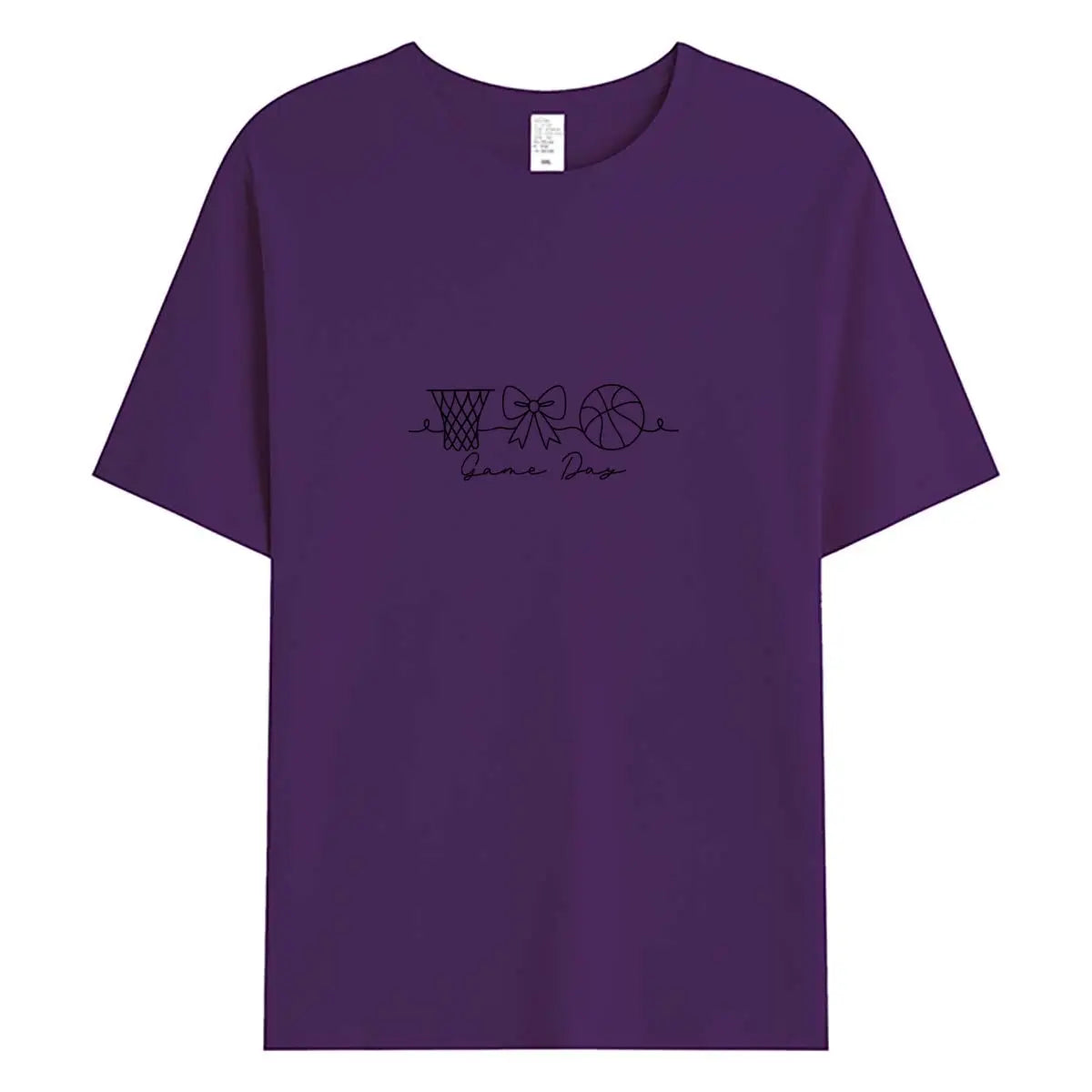Summer Women T Shirts 100% Cotton Short Sleeve T-shirt 2026 New Game Day Graphic Tee Woman Tshirt Clothing Female Oversized Tops