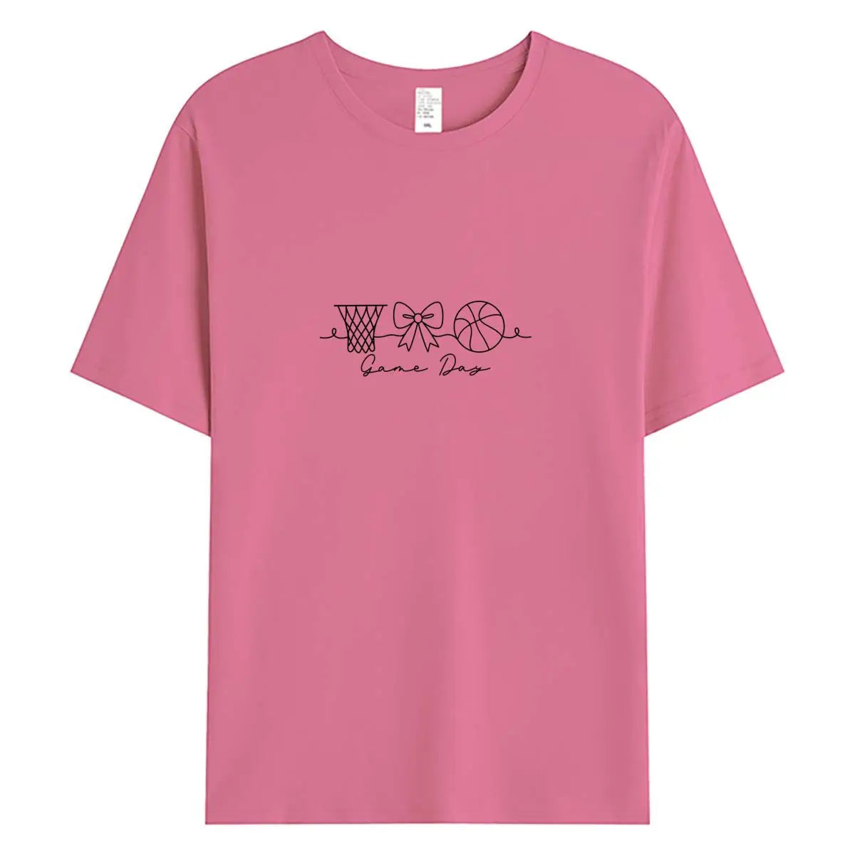 Summer Women T Shirts 100% Cotton Short Sleeve T-shirt 2026 New Game Day Graphic Tee Woman Tshirt Clothing Female Oversized Tops
