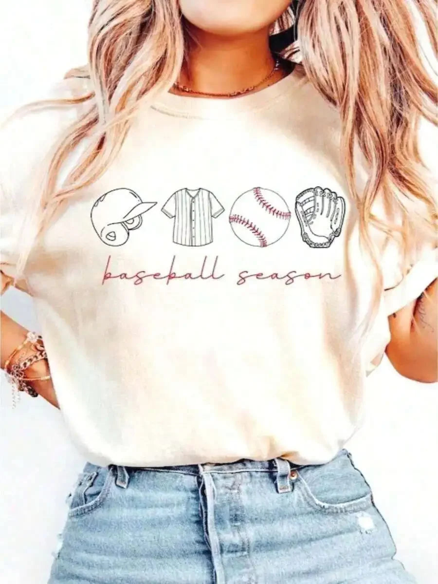 Baseball Season T-Shirt, Game Day Baseball Shirt Gift, Women's, College Baseball Tee, Gift For Mom, Gift For Father's Day, Colle