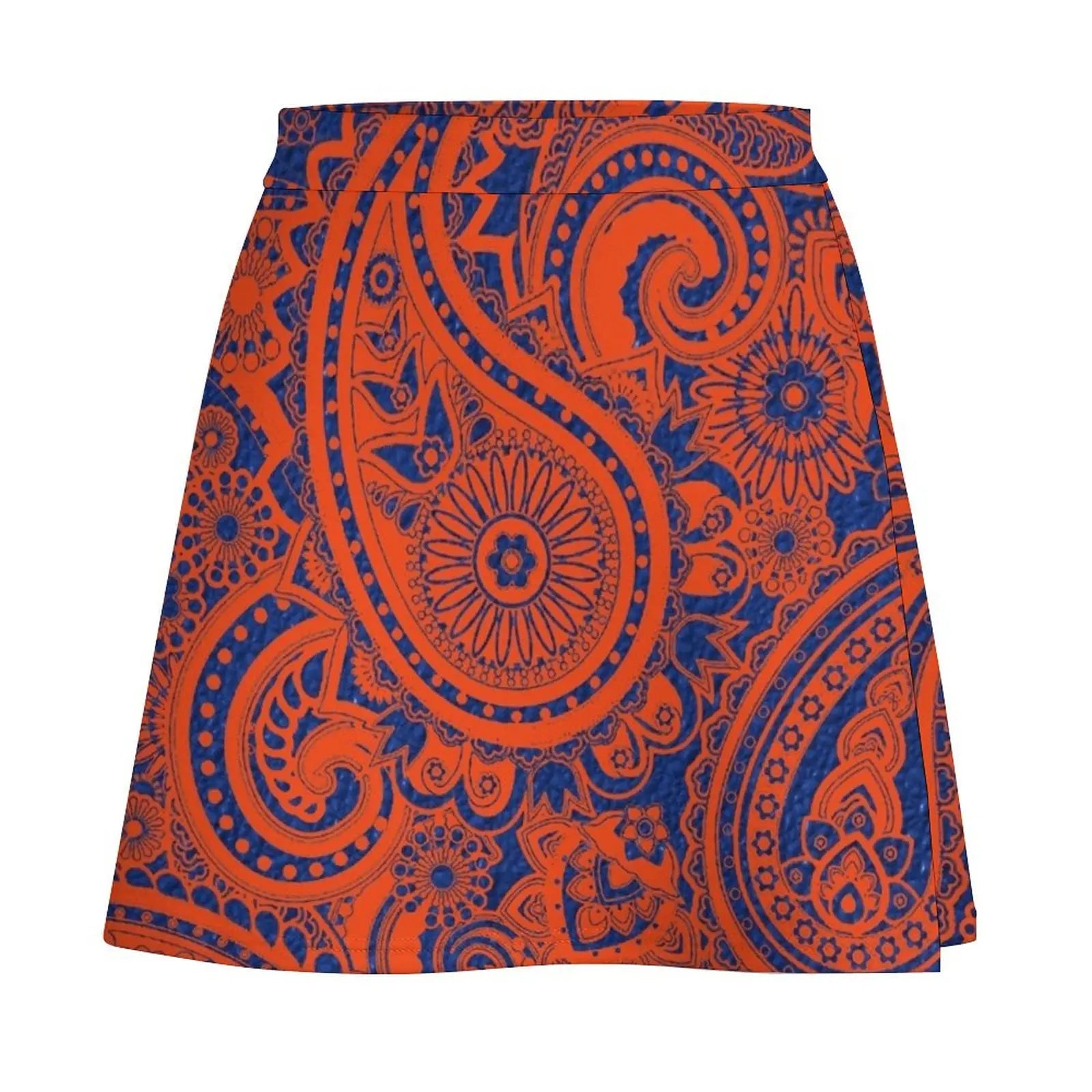 Paisley Game Day Dress Florida Blue and Orange Mini Skirt Miniskirt woman korean fashion Summer women's clothing Mini Skirt
