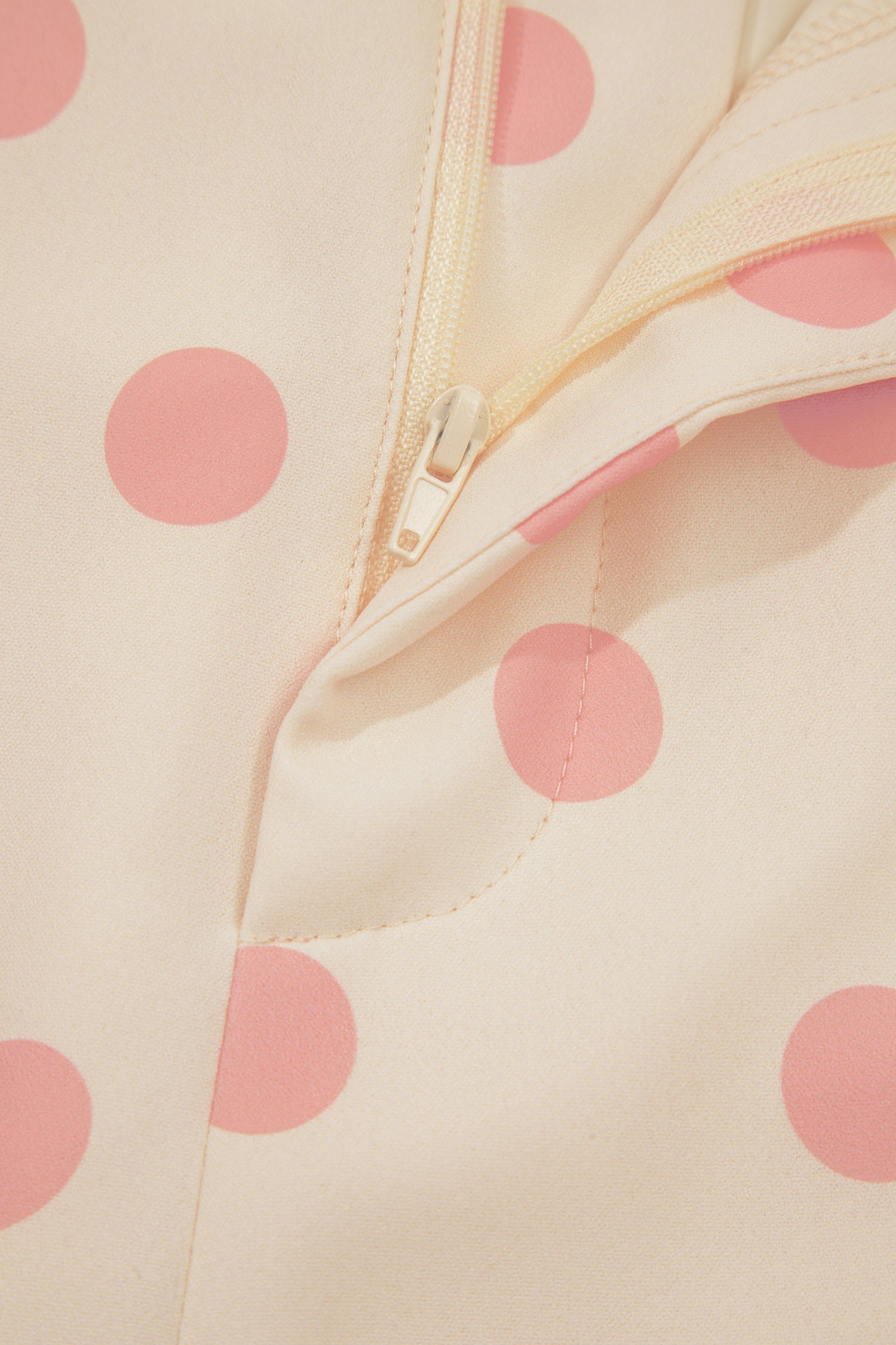 Sky Blue Polka Dot Print Patched Pocket Mid-rise Straight Leg Pants