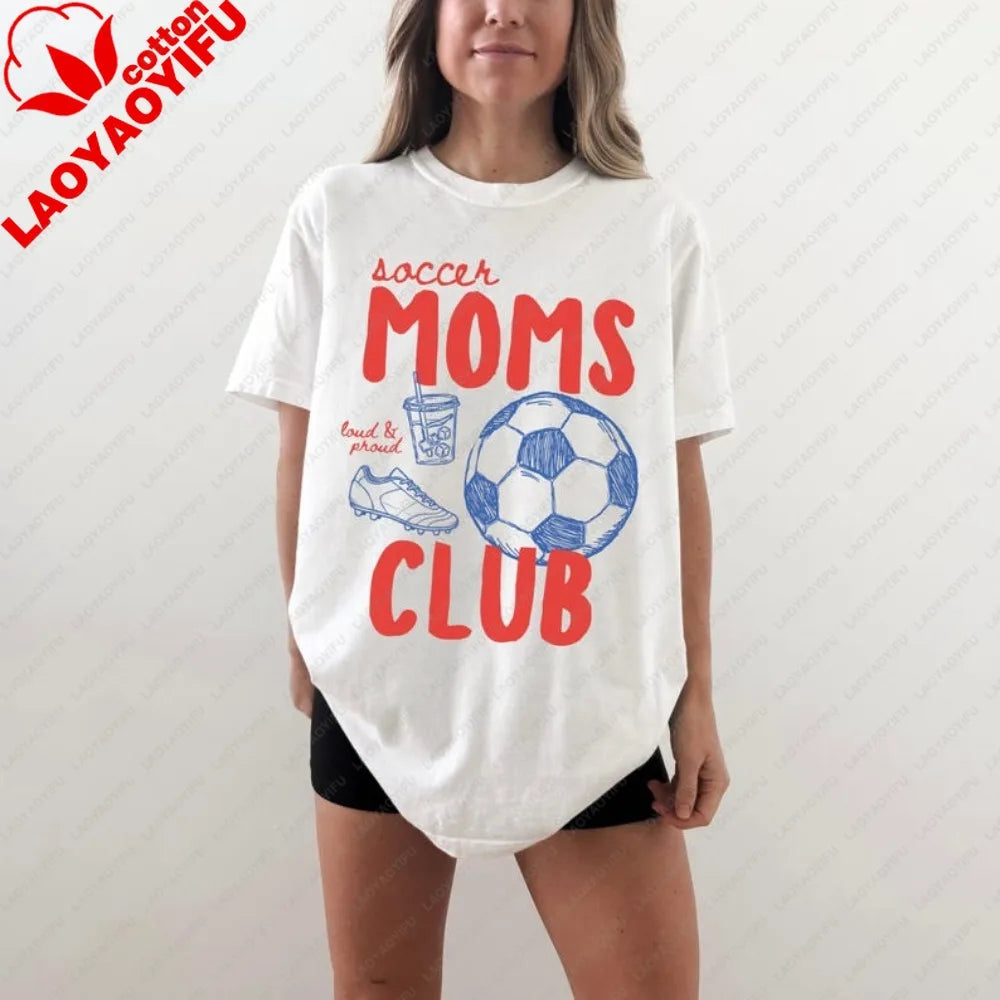 Soccer Moms Club T-Shir Game Day Doodle Soccer Tee Trendy Women's Soccer Shirt Sports Mom Clothes