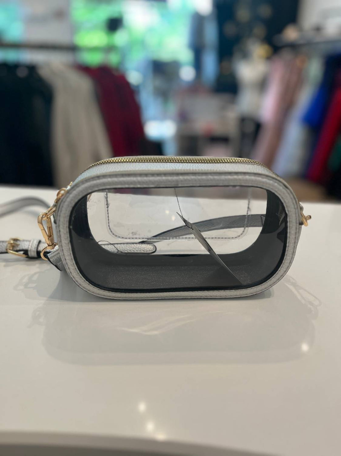 Clear Small Square Crossbody Bag