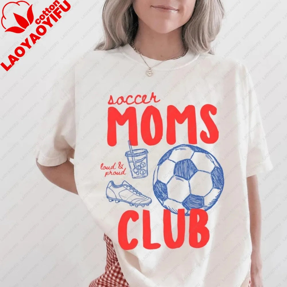 Soccer Moms Club T-Shir Game Day Doodle Soccer Tee Trendy Women's Soccer Shirt Sports Mom Clothes