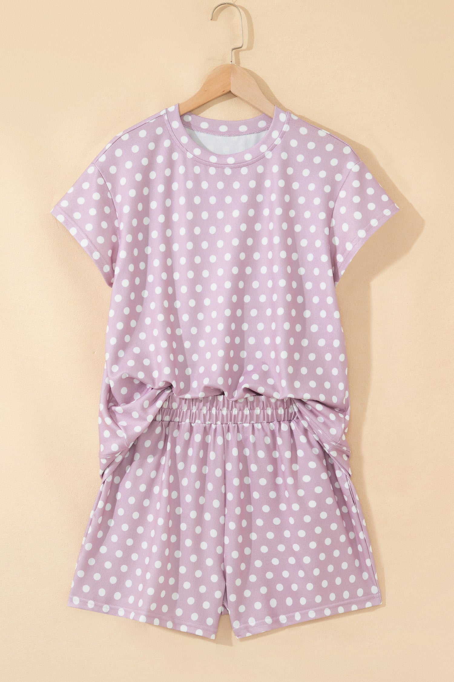 Green Polka Dot Print Short Set