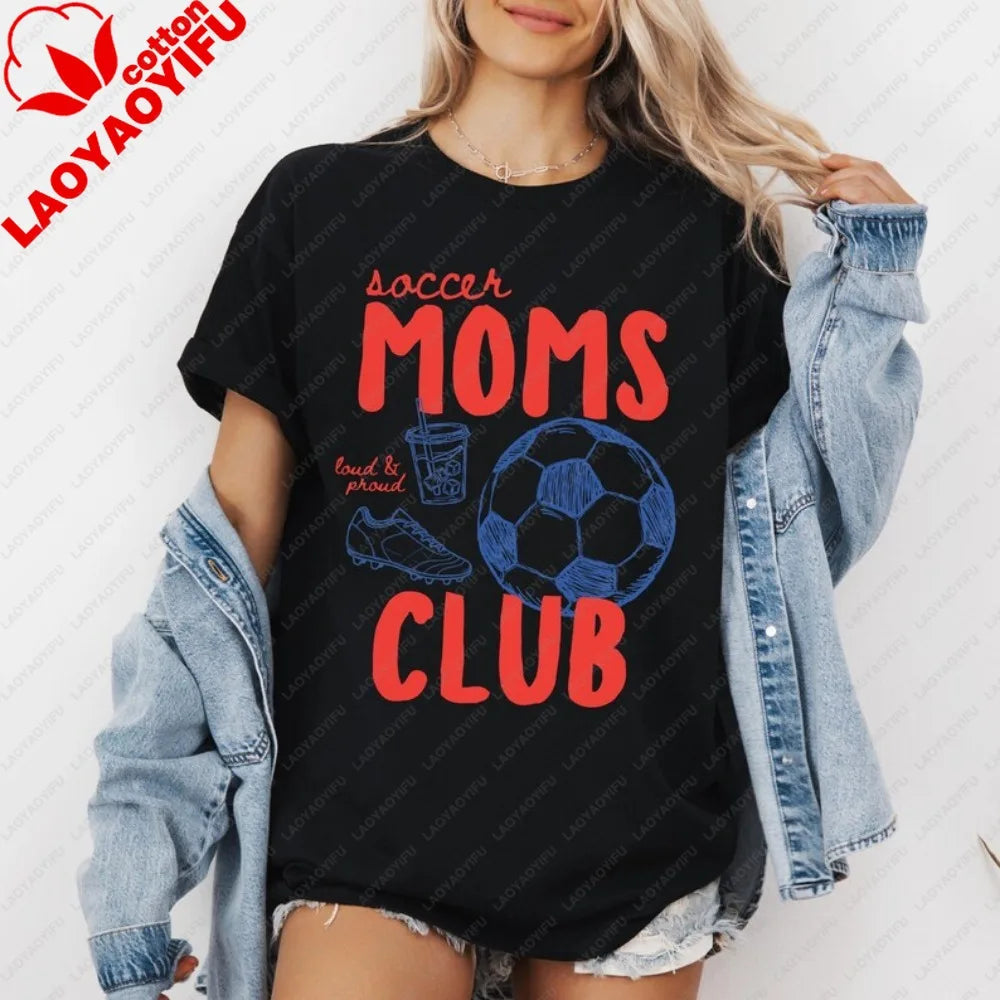 Soccer Moms Club T-Shir Game Day Doodle Soccer Tee Trendy Women's Soccer Shirt Sports Mom Clothes