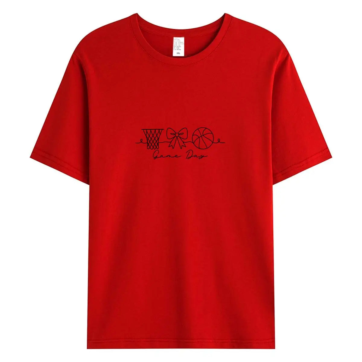 Summer Women T Shirts 100% Cotton Short Sleeve T-shirt 2026 New Game Day Graphic Tee Woman Tshirt Clothing Female Oversized Tops