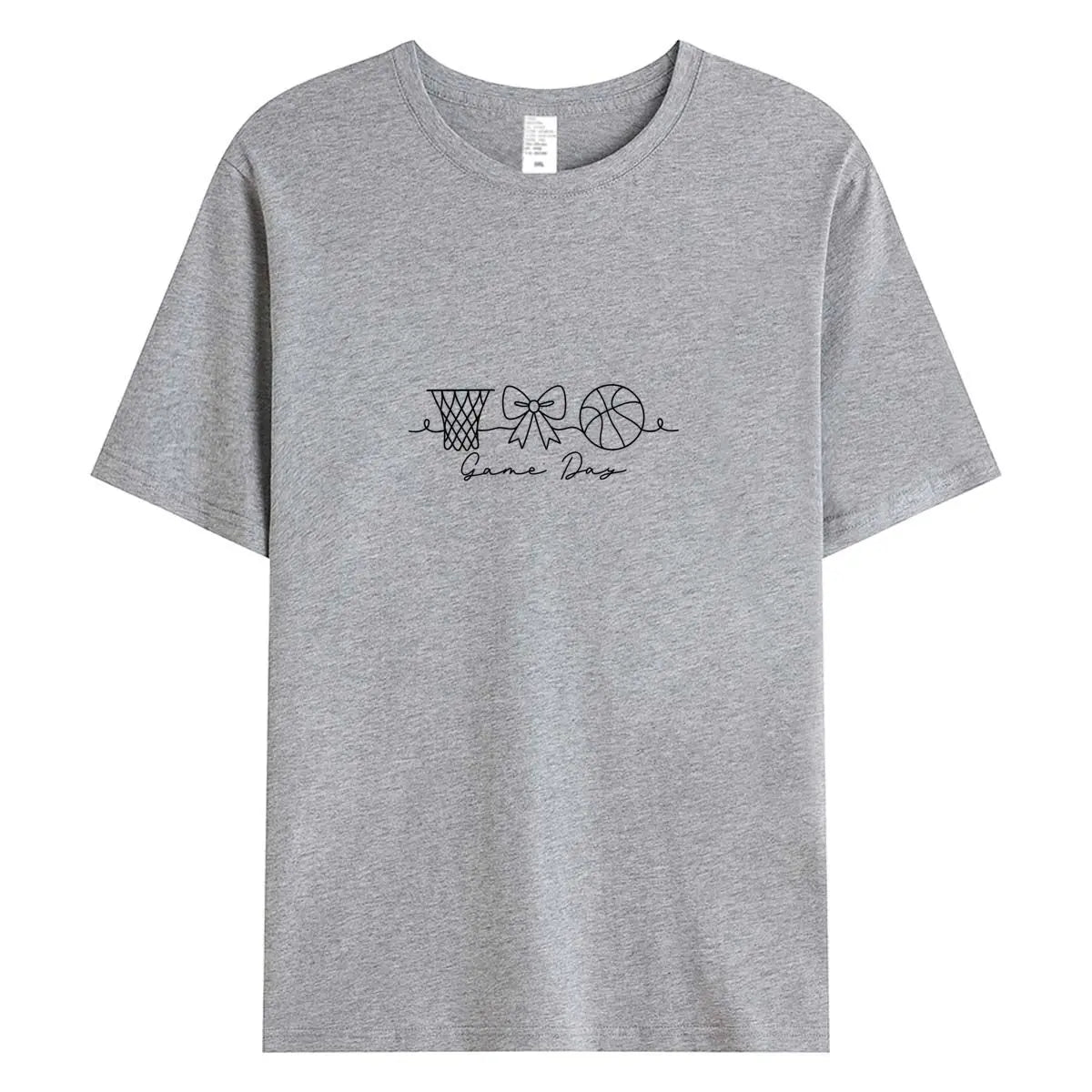 Summer Women T Shirts 100% Cotton Short Sleeve T-shirt 2026 New Game Day Graphic Tee Woman Tshirt Clothing Female Oversized Tops