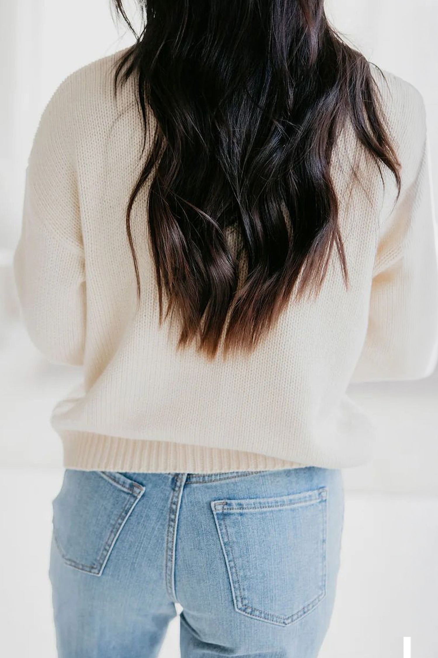 Beige Go Team Knit Sweater