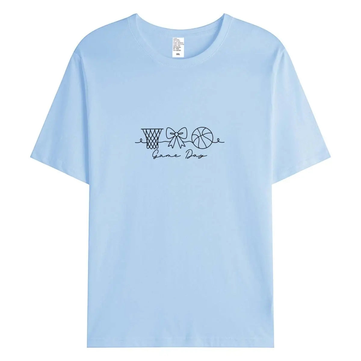 Summer Women T Shirts 100% Cotton Short Sleeve T-shirt 2026 New Game Day Graphic Tee Woman Tshirt Clothing Female Oversized Tops
