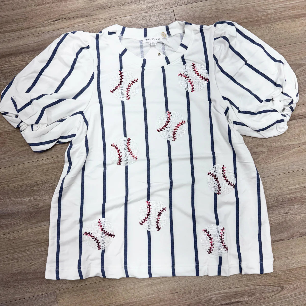 Tina Sequin Baseball Top